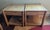 1980s Thomasville 4 Piece Light Oak Living Room Tables: 2 End Tables, Sofa Console Table and Square Glass Coffee Table For Sale - Image 9 of 13