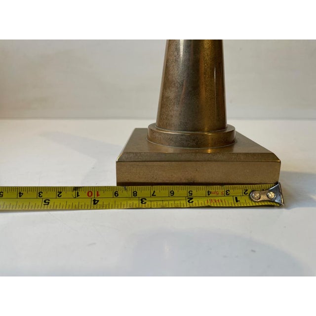 Art Deco Obelisk in Heavy Bronze, 1930s For Sale - Image 4 of 6