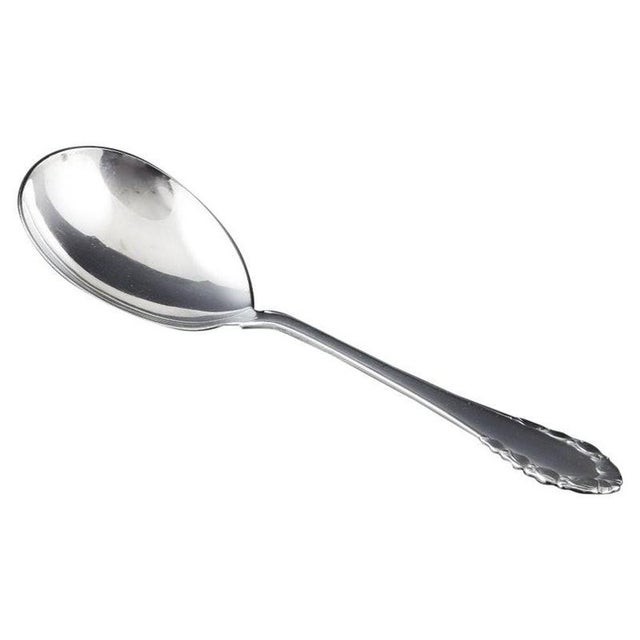 Large Lily of the Valley Serving Spoon in Sterling Silver from Georg Jensen, 1890s For Sale - Image 5 of 5