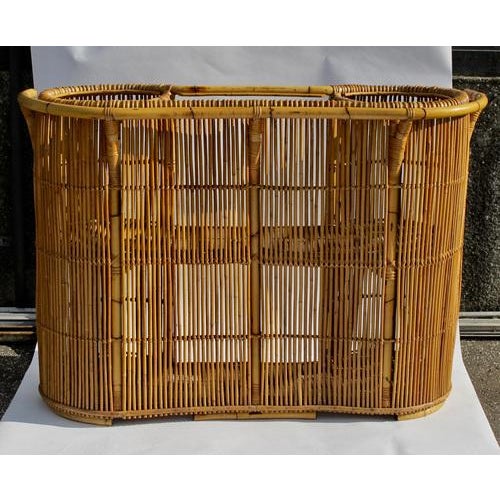 Mid-Century Rattan Cocktail Bar with Three Stools, 1960s, Set of 4 For Sale - Image 6 of 18