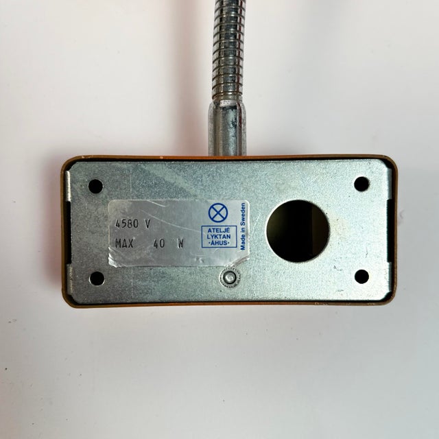 1970s Orange Wall Lamps by Ateljé Lyktan, 1970s, Set of 2 For Sale - Image 5 of 6