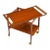 Danish Mid-Century Modern Teak Cart w/ Removable Tray on Wheels For Sale
