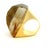 H.Stern for Diane Von Furstenberg 18k Gold Rutilated Quartz Power Ring, Size 6.5 For Sale - Image 9 of 13