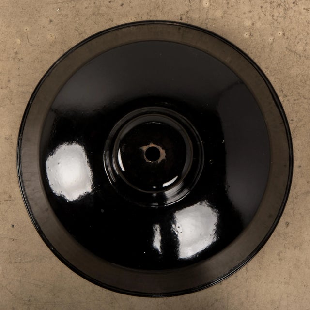 Ceiling pendant designed by Louis Poulsen in 1960s. Black enameled metal.