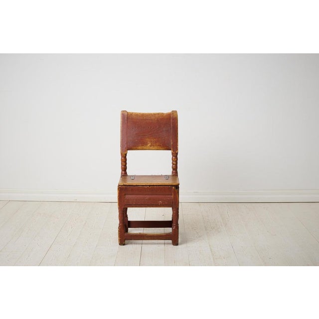 Antique Early 19th Century Swedish Folk Art Chair For Sale - Image 3 of 9