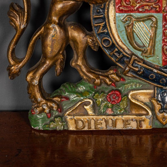 20th Century British Cast Iron & Painted Royal Warrant, 1960s For Sale - Image 9 of 14