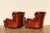 Brown Pair of 1990s Henredon Churchill Tufted Distressed Brown Leather Club Chairs For Sale - Image 8 of 18