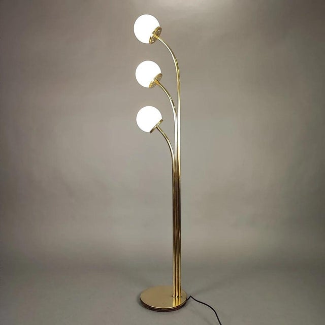 Brass Floor Lamp with 3 Light Points, 1970s For Sale - Image 12 of 12