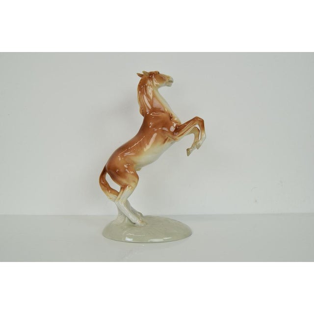 Porcelain Prancing Horse from Royal Dux, 1940s For Sale - Image 3 of 14
