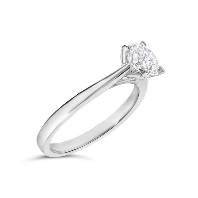 Contemporary 14K White Gold 1.0 Cttw Round Lab Grown Diamond Eagle Claw 4-Prong Set Solitaire Engagement Ring (F-G Color, VS2-SI1 Clarity) - Ring Size 5 For Sale - Image 3 of 7