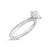 Contemporary 14K White Gold 1.0 Cttw Round Lab Grown Diamond Eagle Claw 4-Prong Set Solitaire Engagement Ring (F-G Color, VS2-SI1 Clarity) - Ring Size 5 For Sale - Image 3 of 7