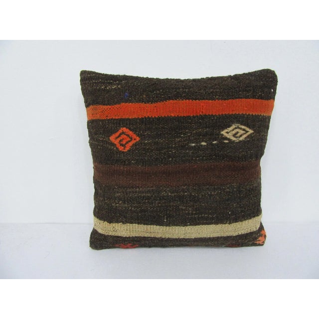 Striped Decorative Kilim Pillow Cover For Sale - Image 4 of 4