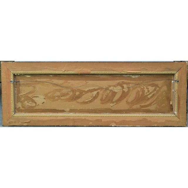 Mid-Century Modern Alfred Chadbourn (1921-1998), Rooftops, 10"x40" Watercolor/Gouache, 1950s For Sale - Image 3 of 4