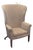 Vintage Dessin Fournir Vintage Beige Wingback Chair For Sale