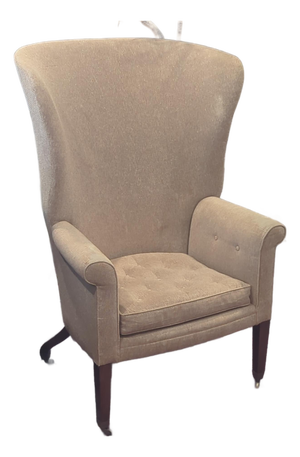 Vintage Dessin Fournir Vintage Beige Wingback Chair