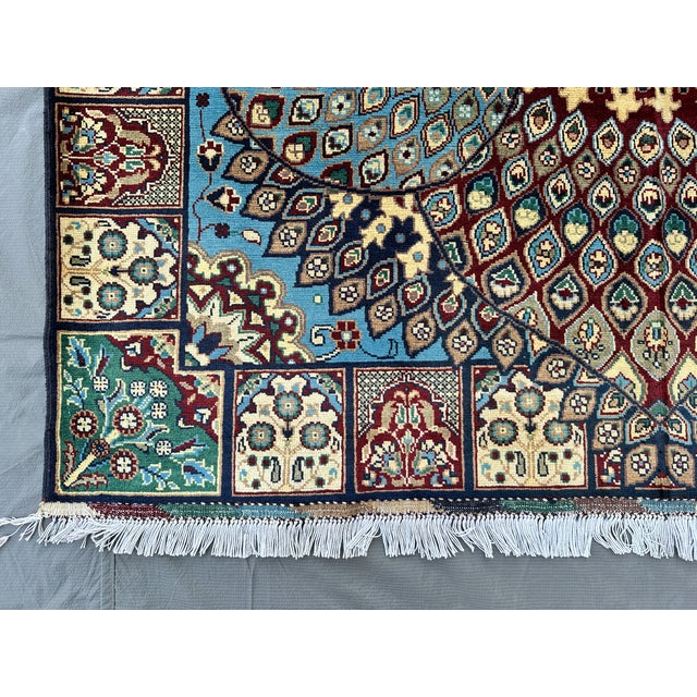 2000 - 2009 Hand-Knotted Afghan Gonbad Dome Design Medallion Rug - 6'10" X 5'0" For Sale - Image 5 of 12