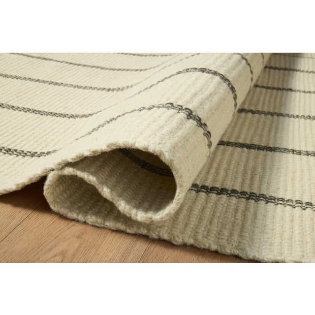 Contemporary Amber Lewis x Loloi Harlan Ivory / Charcoal 5'-6" x 8'-6" Area Rug For Sale - Image 3 of 5