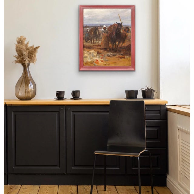 Charles Fouqueray, Seaweed Gatherers in Brittany, 1910, Oil on Canvas, Framed For Sale - Image 11 of 18