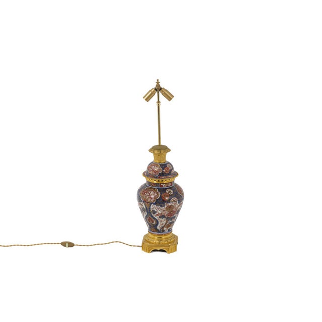 Imari Porcelain and Gilt Bronze Lamp, 1880s For Sale - Image 3 of 8