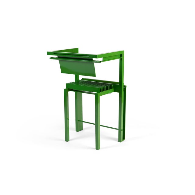 Robert Whitton Robert Whitton Prototype Chair #2 in Green For Sale - Image 4 of 6