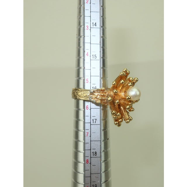 Sarah Coventry Starburst Gold Tone Cocktail Ring For Sale - Image 10 of 10