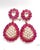 Early 21st Century Natural Ruby & White Sapphire "Bochic" Earrings Set In 18K Gold & Silver For Sale - Image 5 of 7