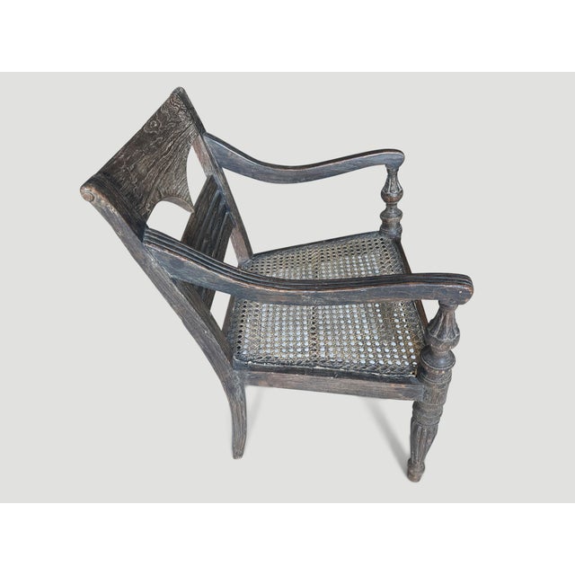 Tribal Rare Antique Raffles Arm Chair For Sale - Image 3 of 6