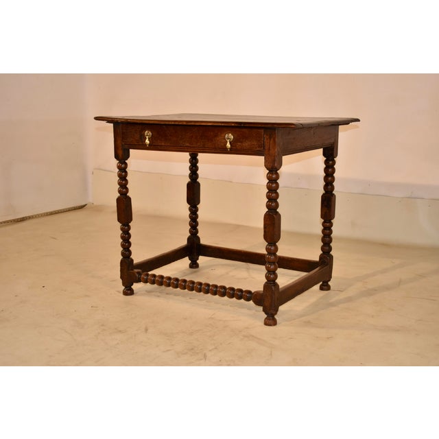 17th Century Period Charles I Oak Side Table From England For Sale - Image 5 of 11