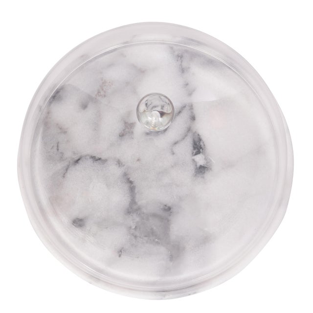 Modern Artifacts Trading Company Marble Plate with Acrylic Dome For Sale - Image 3 of 3