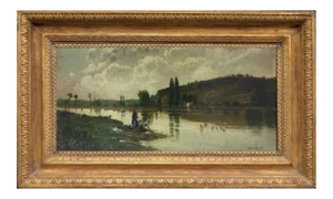 At Spring - Posillipo School - Oil on Board