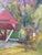 Midcentury New England Landscape Expressionist Oil Painting With Covered Bridge by Theresa Berney (1904-2001) For Sale - Image 6 of 9