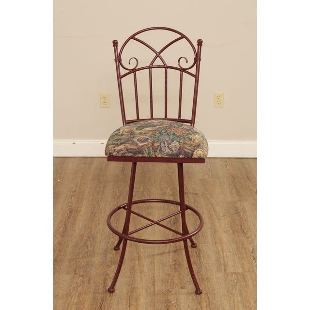 Tempo Industries Wrought Iron Swivel Bar Stools A Pair Chairish