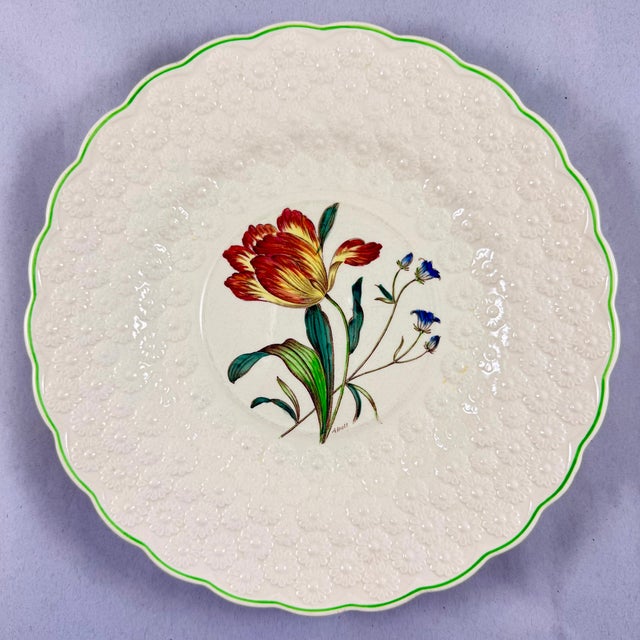 1940s Copeland Spode Fernleigh Pattern Floral Plates, Set of Six For Sale - Image 5 of 15