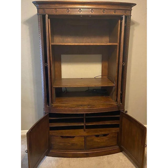 Traditional Century Furniture Entertainment Armoire For Sale - Image 3 of 3