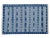 Textile Handmade Cotton Pattern Striped Rug, Blue And White 8'x10' For Sale - Image 7 of 8