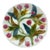 French Majolica Cherries Plate, Circa 1890 For Sale