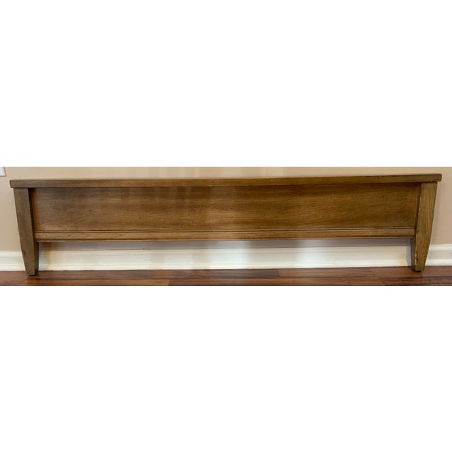 MidCentury Solid Wood Woven Rattan Headboard & Footboard Chairish