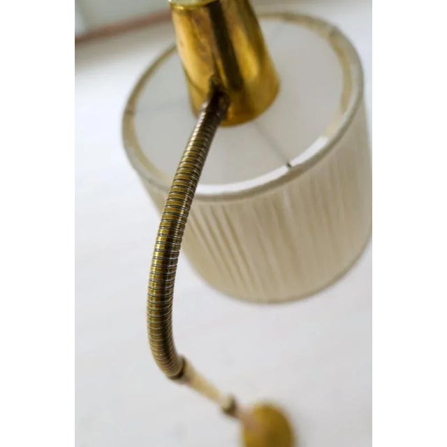 Mid-Century Modern Brass and Brown Leather Floor Lamp from Falkenbergs Belysning, Sweden, 1960s For Sale - Image 12 of 18