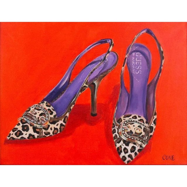 Signed Lower right 'Cone' for Marcia Cone (American, 20th century); titled verso, 'Hallo Kitty' and dated 2010. A vivid...