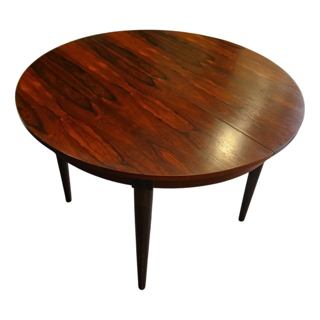 Vintage Scandinavian Rosewood Extendable Dining Table, 1970s For Sale