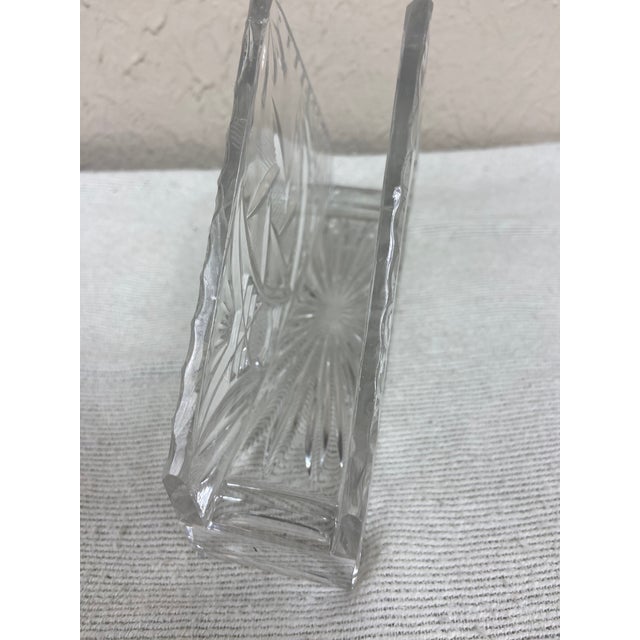 Antique Eleanor Aka Pinwheel Fans American Brilliant Cut Crystal Napkin