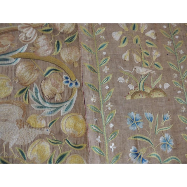 Large 18th Century Antique Venetian Embroidered Textile Panels - Set of 2 For Sale - Image 4 of 9