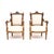 A beautiful pair of antique French Louis style carved gilt wood armchairs, dating from around the 1930’s. They are...