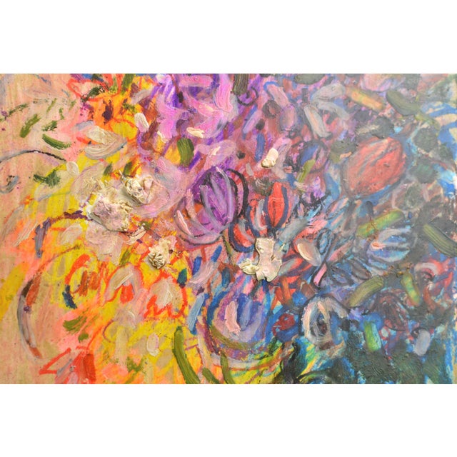 Early 21st Century Uldis Krauze, Flowers in a Vase, 2020, Oil Painting on Board For Sale - Image 5 of 7