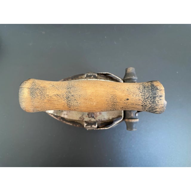 Silver Antique Asbestos Sad Iron Handle Cover With Two Cast Iron Cores For Sale - Image 8 of 13