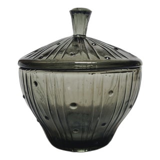 Polish Art Deco Sugar Bowl from Ząbkowice Glassworks, 1950s For Sale