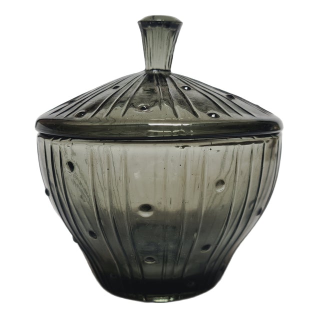 Polish Art Deco Sugar Bowl from Ząbkowice Glassworks, 1950s For Sale