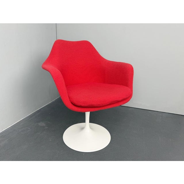 Red Tulip Swivel Chairs by Eero Saarinen for Knoll International, Italy, 1960s For Sale - Image 13 of 13