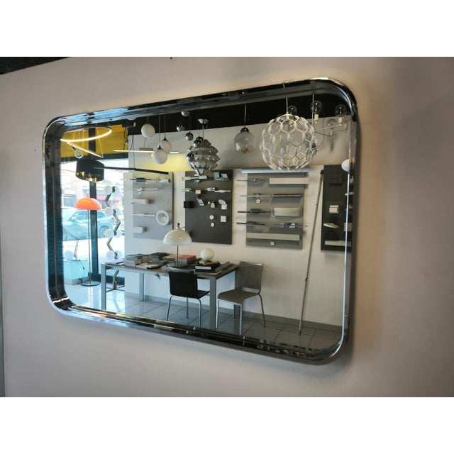 Vintage Chrome Mirror, 1970s For Sale - Image 9 of 10