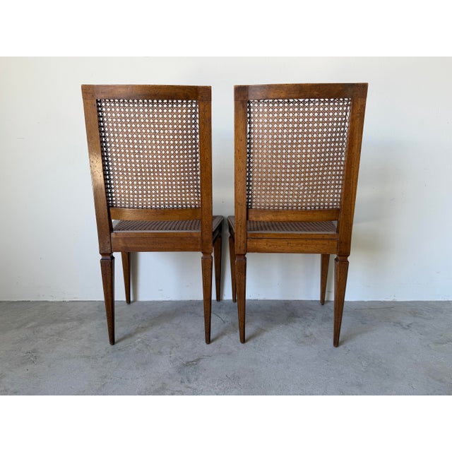Antique Italian Louis XVI–Style Wood & Cane Accent Chairs – A Pair For Sale - Image 4 of 12